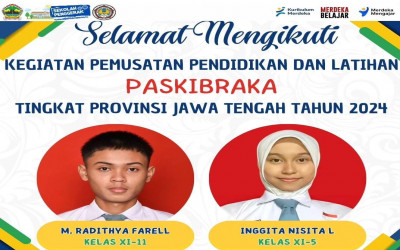 Dua Siswa SMA Negeri 2 Purwokerto Terpilih Menjadi Calon Pasukan Pengibar Bendera Provinsi Jawa Tengah 2024